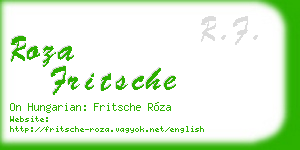 roza fritsche business card